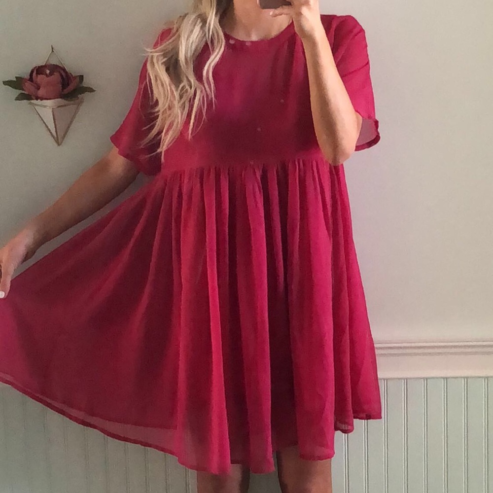 berry smock dress